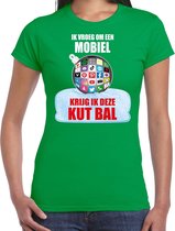 Kut Kerstbal shirt / Kerst t-shirt Ik vroeg om een mobiel krijg ik deze kut bal groen voor dames - Kerstkleding / Christmas outfit S