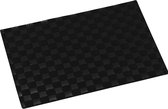 10x Rechthoekige placemats zwart gevlochten 30 x 43 cm - Zwarte placemats/onderleggers - Kunststof tafeldecoratie