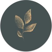Muurcirkel leaf gold green Ø 60 cm / Dibond - Aanbevolen