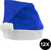 Kerstmuts – Kerstmutsen – Kerstmis – Blauw – 12 stuks