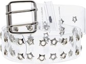 Zac's Alter Ego Riem 2 Row Star Eyelets Transparant
