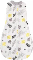 BonBini's® baby inbakerslaapzak Veren - baby slaapzak - 55 x 34 cm - 0-2 maanden - Grey Yellow