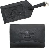 The British Bags Company Paspoorthouder en kofferlabel set zwart