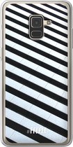 Samsung Galaxy A8 (2018) Hoesje Transparant TPU Case - Mono Tiles #ffffff