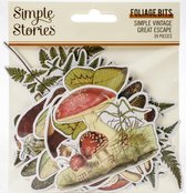 Simple Stories Foliage Vintage Great Escape Bits & Pieces Die-Cuts 39/Pkg (VGE13218)