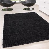 Shaggy Tapijt is 50 mm poolhoogte plat antraciet kleur