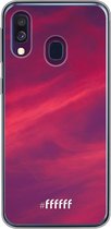 Samsung Galaxy A40 Hoesje Transparant TPU Case - Red Skyline #ffffff