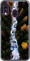 Samsung Galaxy A40 Hoesje Transparant TPU Case - Forest River #ffffff