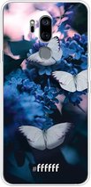 LG G7 ThinQ Hoesje Transparant TPU Case - Blooming Butterflies #ffffff