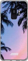 Samsung Galaxy S9 Hoesje Transparant TPU Case - Sunset Palms #ffffff