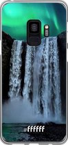 Samsung Galaxy S9 Hoesje Transparant TPU Case - Waterfall Polar Lights #ffffff