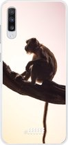 Samsung Galaxy A70 Hoesje Transparant TPU Case - Macaque #ffffff