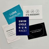 Triathlon ansichtkaarten - set van 5 kaarten