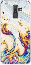 Samsung Galaxy J8 (2018) Hoesje Transparant TPU Case - Bubble Texture #ffffff