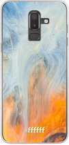 Samsung Galaxy J8 (2018) Hoesje Transparant TPU Case - Fire Against Water #ffffff
