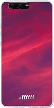 Huawei P10 Plus Hoesje Transparant TPU Case - Red Skyline #ffffff