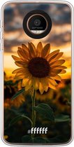 Motorola Moto Z Force Hoesje Transparant TPU Case - Sunset Sunflower #ffffff