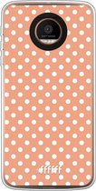 Motorola Moto Z Force Hoesje Transparant TPU Case - Peachy Dots #ffffff