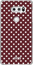 LG V30 (2017) Hoesje Transparant TPU Case - Burgundy Dots #ffffff