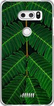 LG V30 (2017) Hoesje Transparant TPU Case - Symmetric Plants #ffffff