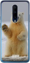 OnePlus 7 Pro Hoesje Transparant TPU Case - Polar Bear #ffffff