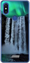 Xiaomi Mi Mix 3 Hoesje Transparant TPU Case - Waterfall Polar Lights #ffffff