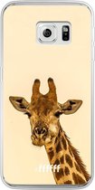 Samsung Galaxy S6 Edge Hoesje Transparant TPU Case - Giraffe #ffffff