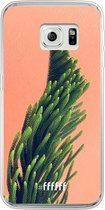 Samsung Galaxy S6 Edge Hoesje Transparant TPU Case - Waving Plant #ffffff