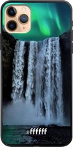 iPhone 11 Pro Max Hoesje TPU Case - Waterfall Polar Lights #ffffff