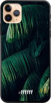 iPhone 11 Pro Max Hoesje TPU Case - Palm Leaves Dark #ffffff