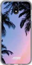 Samsung Galaxy J7 (2017) Hoesje Transparant TPU Case - Sunset Palms #ffffff