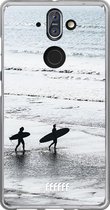 Nokia 8 Sirocco Hoesje Transparant TPU Case - Surfing #ffffff