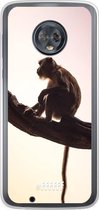 Motorola Moto G6 Hoesje Transparant TPU Case - Macaque #ffffff