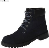 Rover & Lakes – Heren Schoenen – Boots – Veterschoenen – Veterboots – Herenlaarzen – Daim - Zwart - 44