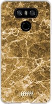 LG G6 Hoesje Transparant TPU Case - Gold Marble #ffffff