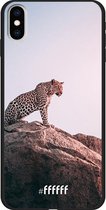 iPhone Xs Max Hoesje TPU Case - Leopard #ffffff