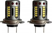 H7 koplamp set | 2x 60-SMD LED xenon wit 6000K - 1950 Lm/stuk | CAN-BUS 12-18V DC | 3 jaar garantie