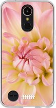 LG K10 (2017) Hoesje Transparant TPU Case - Pink Petals #ffffff