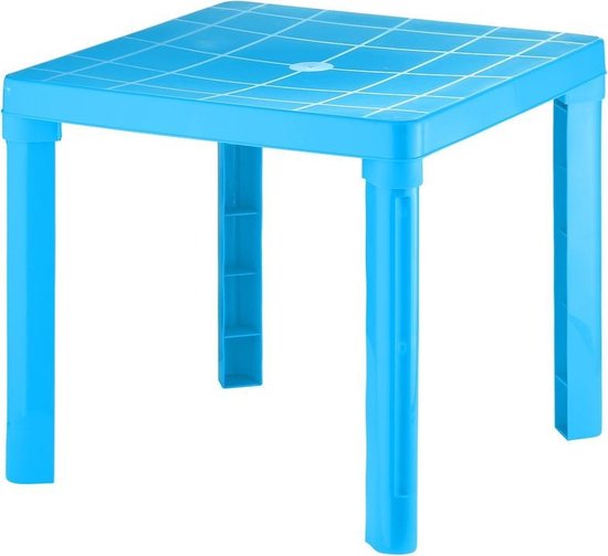warmte overdracht . Plastic blauw tafeltje voor kinderen 49 x 49 x 45 cm | bol.com