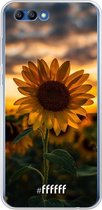 Honor 10 Hoesje Transparant TPU Case - Sunset Sunflower #ffffff