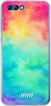 Honor 10 Hoesje Transparant TPU Case - Rainbow Tie Dye #ffffff