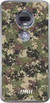 Motorola Moto G7 Hoesje Transparant TPU Case - Digital Camouflage #ffffff