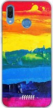 Honor Play Hoesje Transparant TPU Case - Rainbow Canvas #ffffff