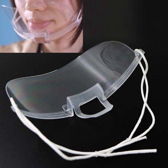 Nat petticoat mechanisme Face shield - Transparant Gelaatsscherm - Doorzichtig masker - mond  bescherming -... | bol.com