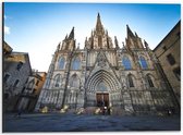 Dibond - Kathedraal van Barcelona - Spanje - 40x30cm Foto op Aluminium (Met Ophangsysteem)