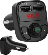 Bluetooth FM Transmitter - Bluetooth Carkit - 2x Fast Charge USB poort - AUX Kabel - Micro SD - USB stick - Autolader - LCD scherm - Muziek - Bellen - Interieur - Auto accessoires
