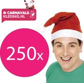 250 Kerstmutsen voor een feest | Mooie kerst mutsen 250 stuks voor je bedrijfsborrel