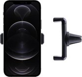 Shop4 - iPhone 12 Pro Autohouder Verstelbare Ventilatierooster Houder Zwart
