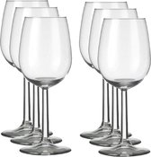 6x Luxe wijnglazen voor witte wijn 230 ml Bouquet - 23 cl - Witte wijn glazen - Wijn drinken - Wijnglazen van glas