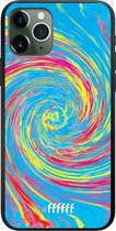 iPhone 11 Pro Hoesje TPU Case - Swirl Tie Dye #ffffff